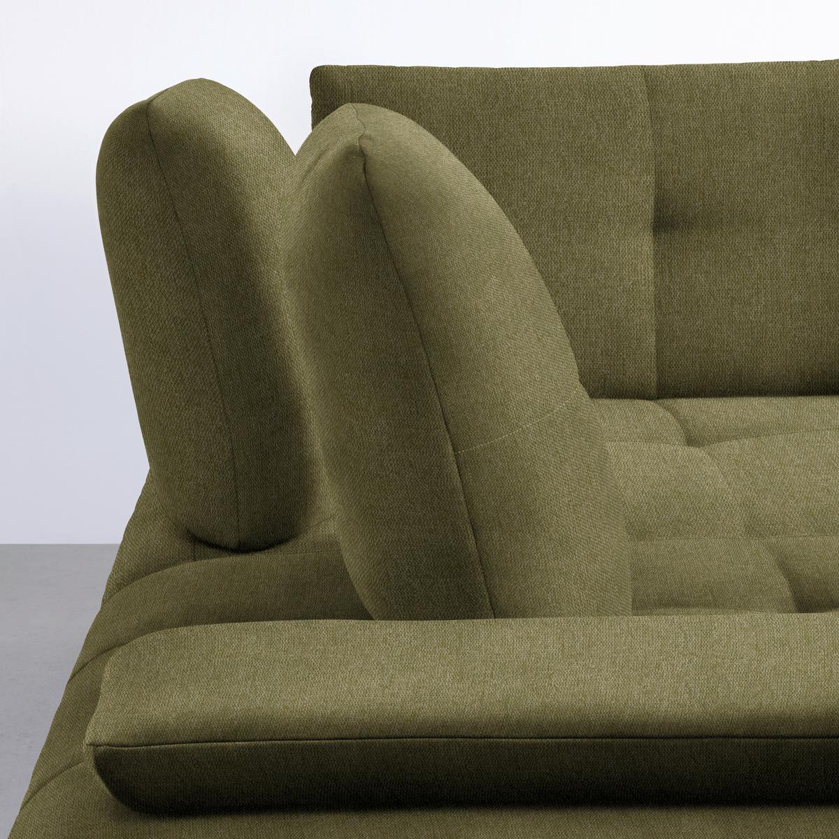 Wohnlandschaft Trendy Olivgrün - Schwarz/Olivgrün, MODERN, Holzwerkstoff/Textil (250/93/310cm) - Premium Living