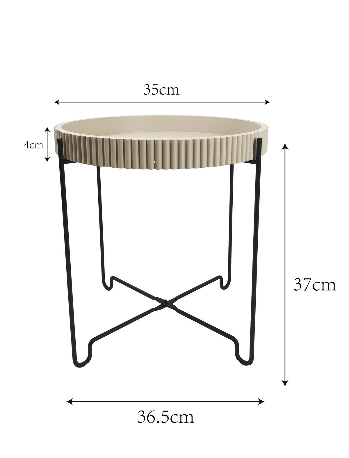 Kisasztal Ronja - fekete/homok, Modern, faalapú anyag/fém (36,5/36,5/37.5cm) - Mömax