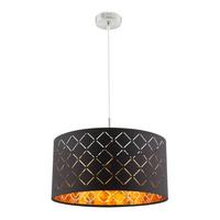 LAMPA WISZĄCA 15229H CLARKE - czarny/kolor złoty, Lifestyle, metal/tkanina (40/140cm) - Globo