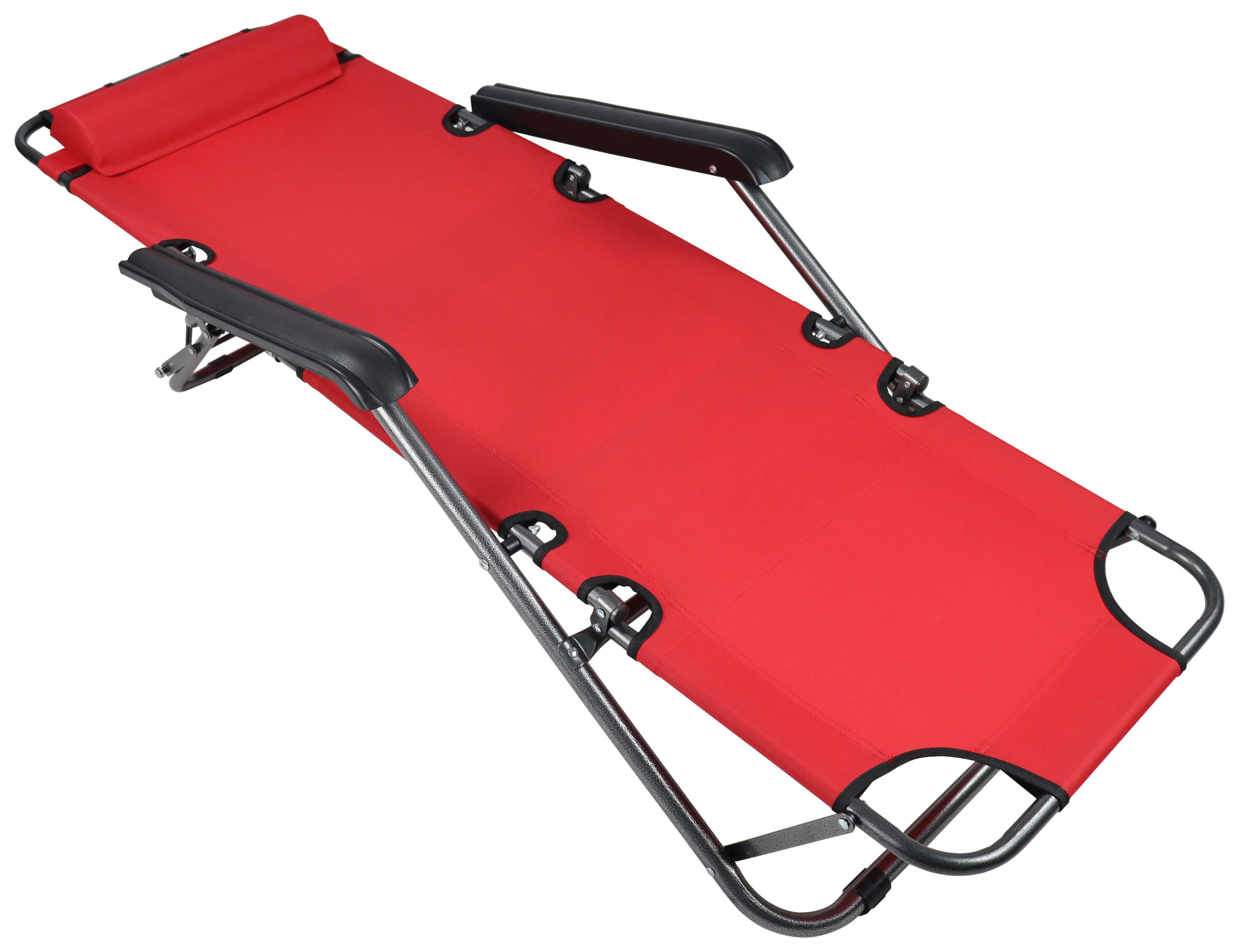 CHAISE LONGUE DE JARDIN MALTOSA - Rot, Modern, Kunststoff/Textil (95/60/153cm) - Ambia Garden