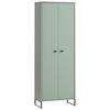 Schuhschrank Janne ca.60,2x169,7x33,5cm Pistazie - Schwarz/Grün, LIFESTYLE, Holzwerkstoff/Metall (60,2/169,7/33,5cm) - MID.YOU