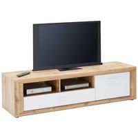 Comodă TV LUCA - alb/culoare lemn stejar, Konventionell, material pe bază de lemn (160/42,5/45cm) - Mömax