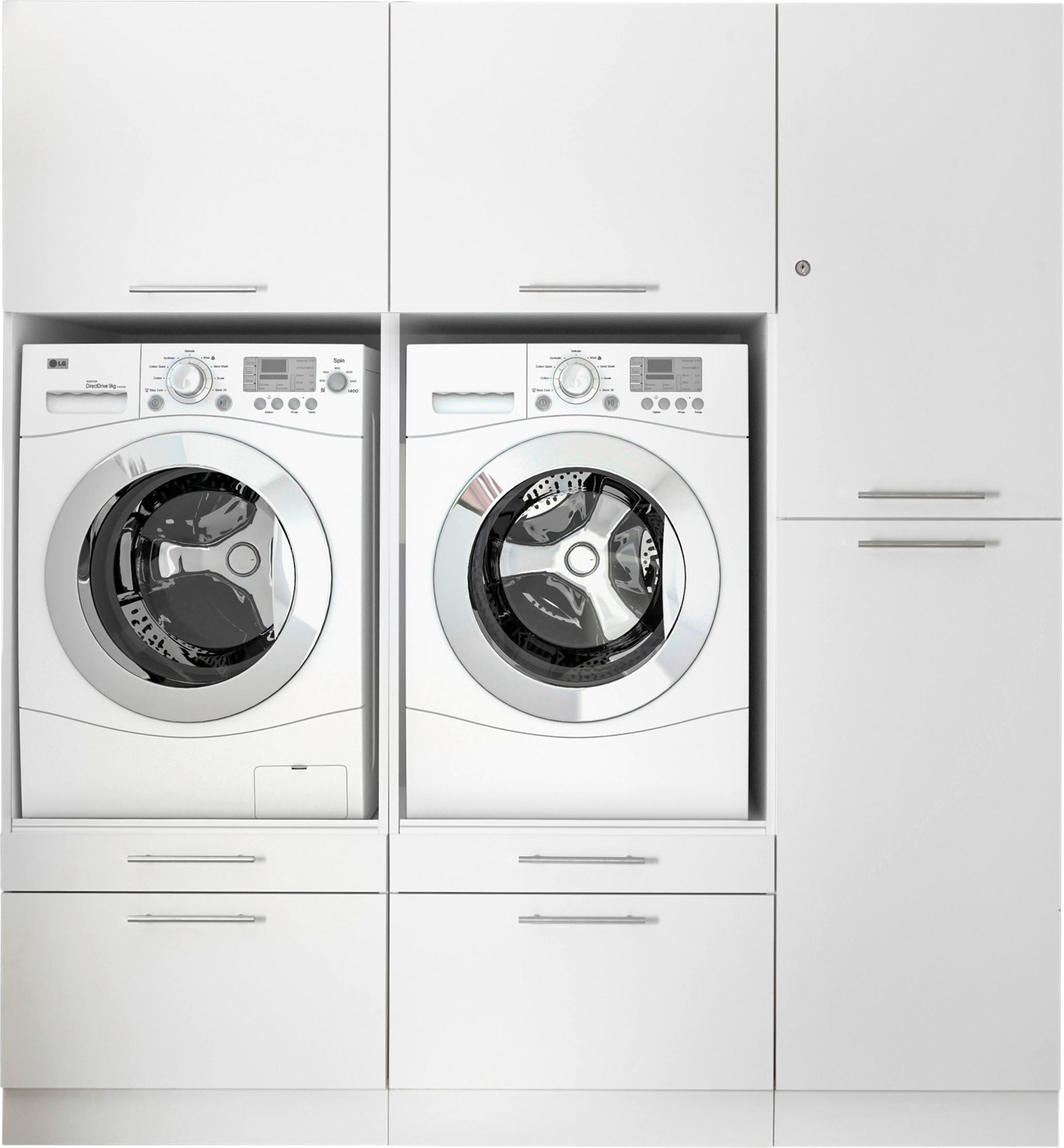 Hauswirtschaftsraum Clara Weiß B: ca. 184,8 cm - Weiß, KONVENTIONELL, Holzwerkstoff (184,8/200/67,6cm) - Respekta