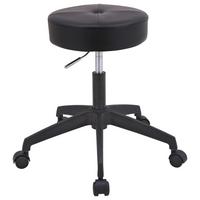 STOŁEK BIUROWY LUCKY  -EXKLUSIV- - kolor srebrny/czarny, Konventionell, tworzywo sztuczne/metal (35/49-61/35cm) - Carryhome