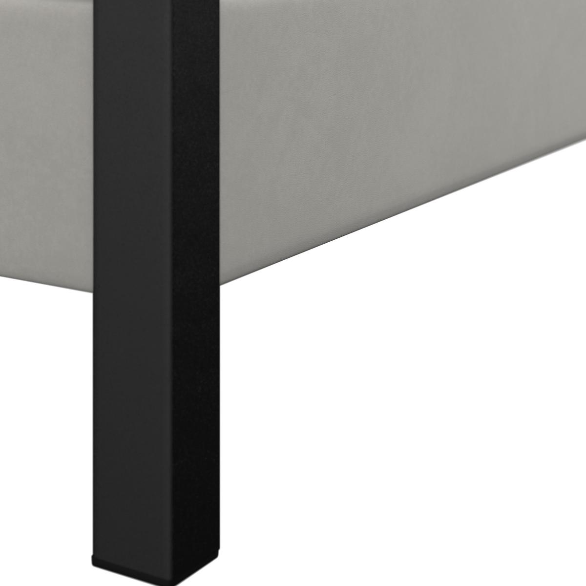 Pat tapițat bej Mona cca 180X200 bej - gri deschis/maro deschis, Modern, lemn/metal (180/200cm) - Bessagi Home
