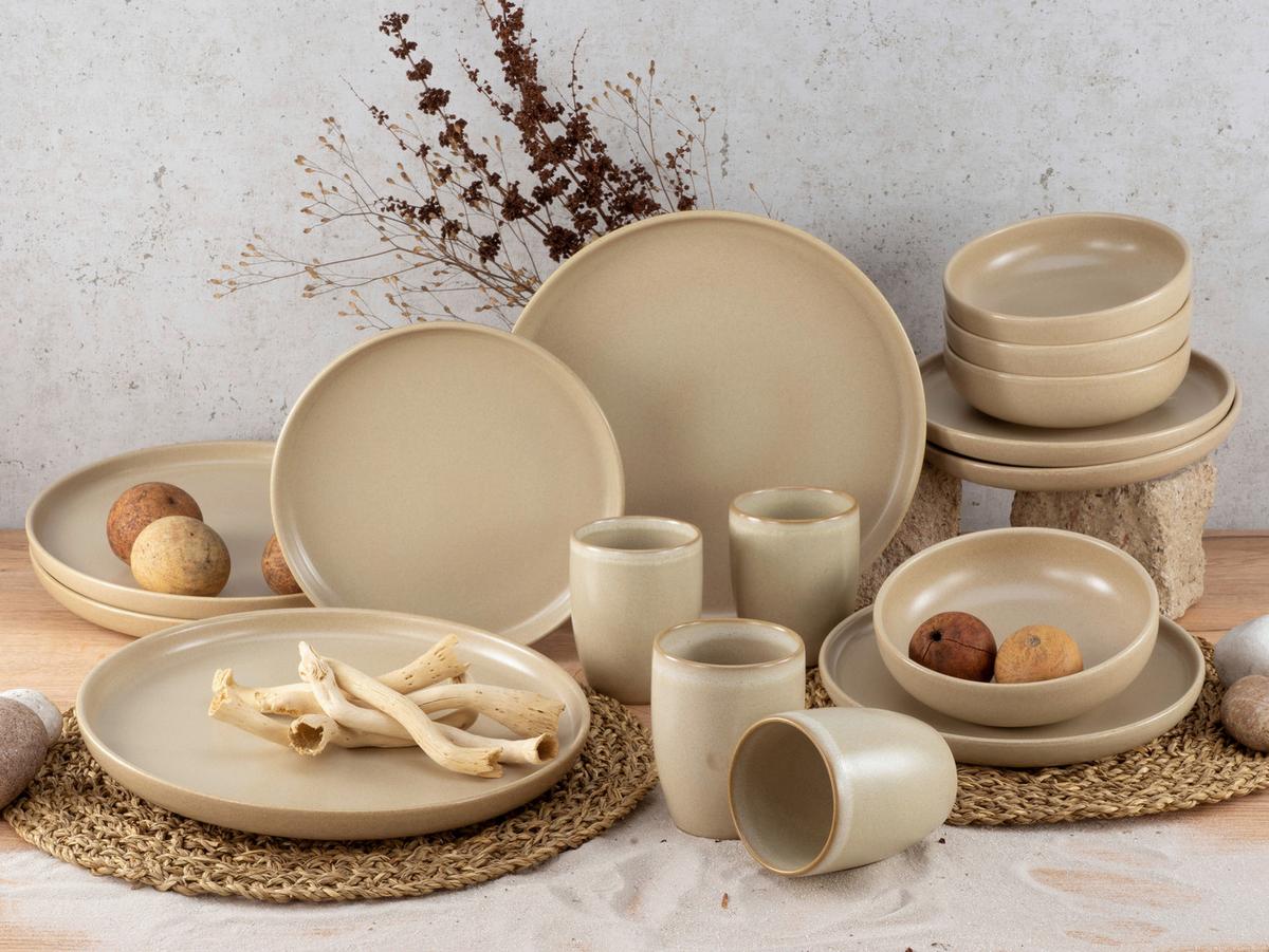 KOMBISERVICE 33075 - Sandfarben, Trend, Keramik (40,5/37/49,5cm) - Creatable