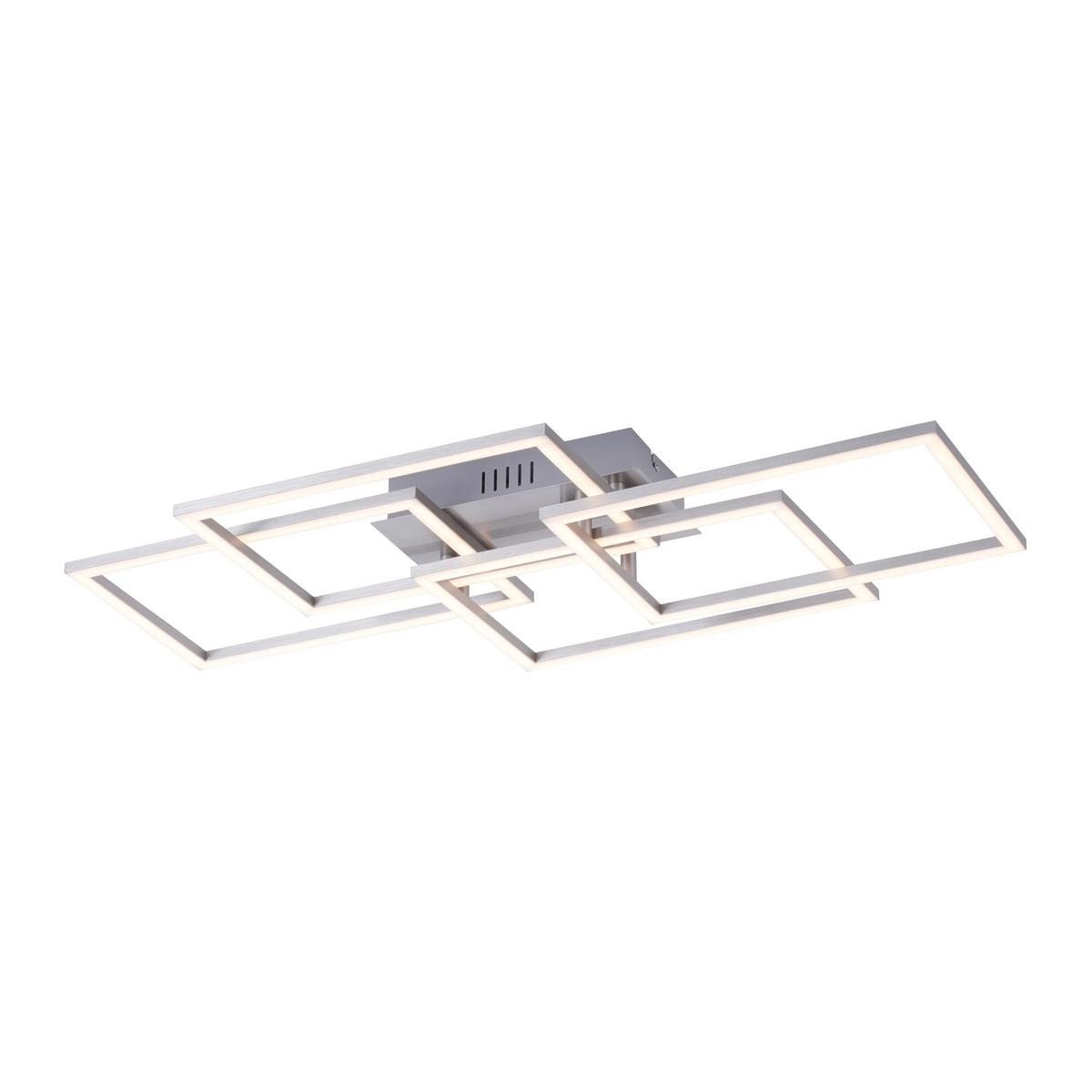LED-Deckenleuchte Iven max. 41 Watt - Alufarben, Design, Kunststoff/Metall (70/34,5/9,5cm)