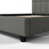 STOPPAD SÄNG FREDERICO - ljusgrå/svart, Modern, metall/trämaterial (180/200cm) - Bessagi Home