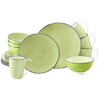 Servis 16/1 24780 Mediterran Grün - svijetlo zelena/bijela, Basics, keramika - Creatable