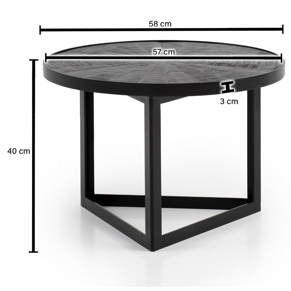 COUCHTISCH WL6.790 - Schwarz, Design, Holz/Holzwerkstoff (58/58/40cm) - MID.YOU