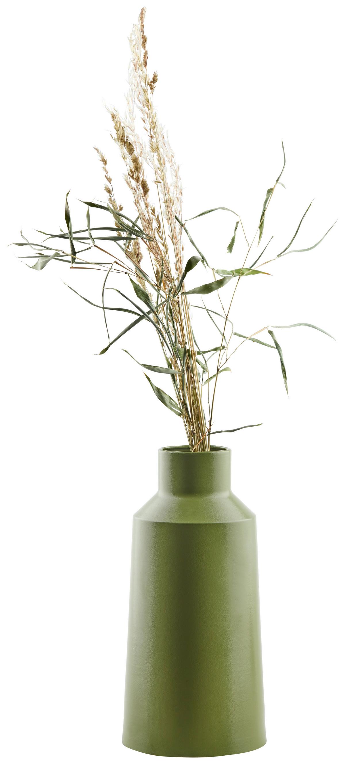 Vase Aceto in Grün - Grün, Modern, Metall (15/30,5cm) - Premium Living