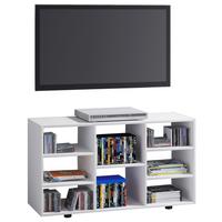 Tv Omarica Fetino, Bela - črna/bela, Moderno, umetna masa/leseni material (114/60/40cm) - MID.YOU