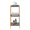 HYLLA ELSA -SB- - svart/naturfärgad, Modern, trämaterial/naturmaterial (34/79/33cm) - Mömax