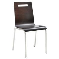 Besucherstuhl "My Life", wengefarbe - Wengefarben/Chromfarben, Basics, Holz/Metall (48/87/55cm) - MID.YOU