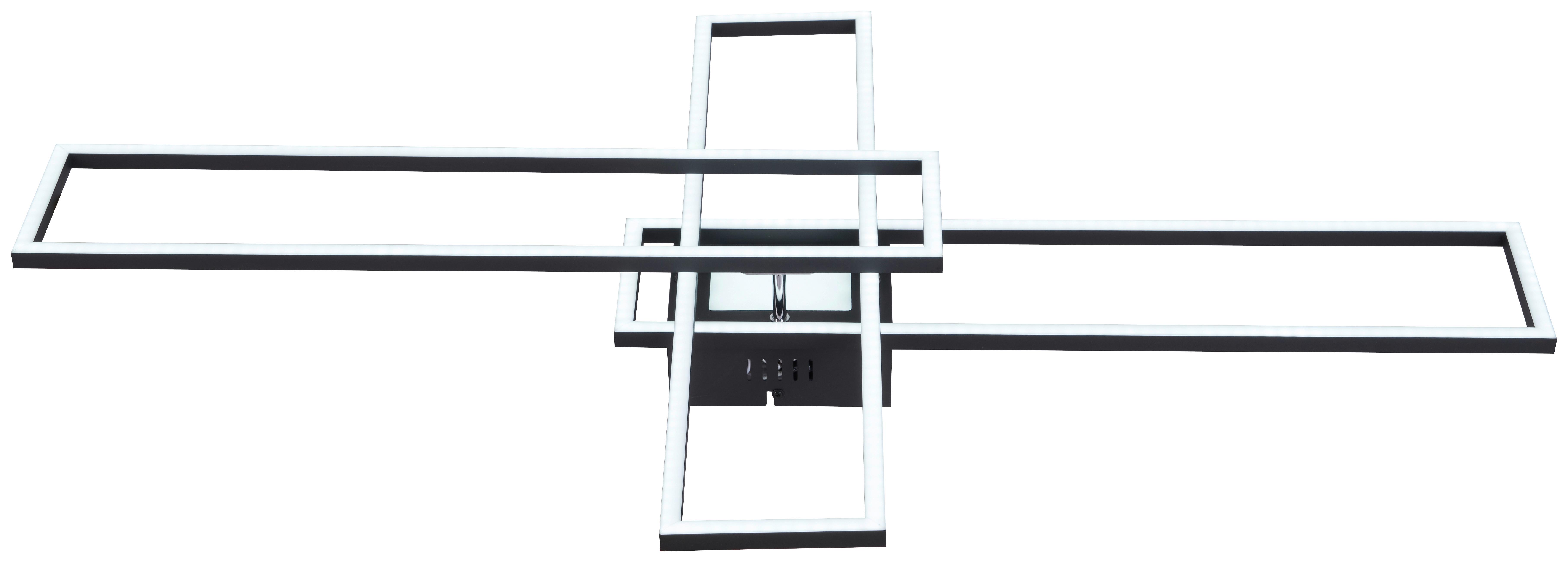 LED-TAKLAMPA FILM - opal/svart, Modern, metall (99/60/11,5cm) - Mömax