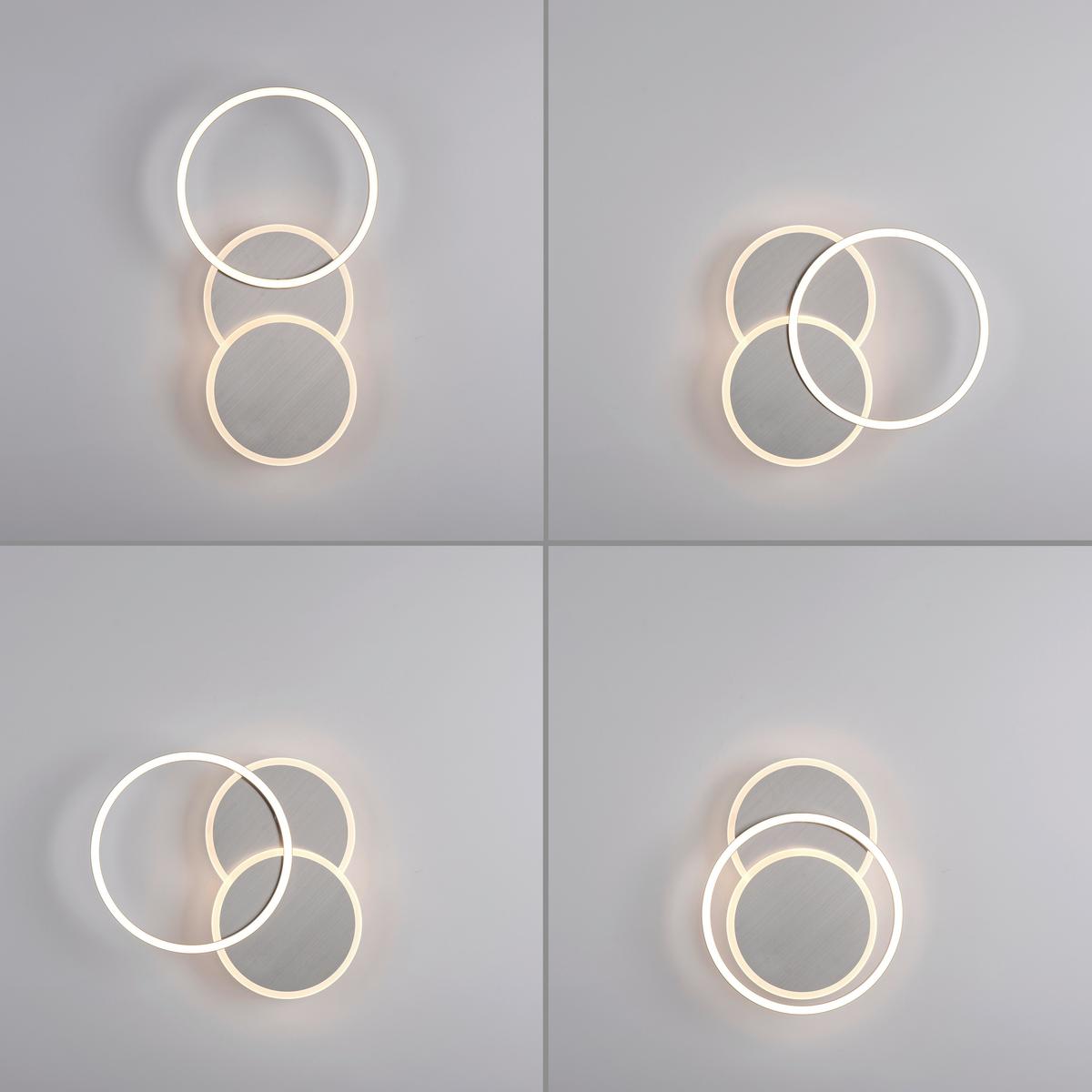 LED-Deckenleuchte Sevent in Silberfarben max. 25,5 Watt - Kunststoff/Metall (50/33,4/8,2cm)