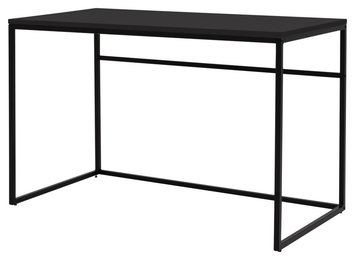 BIURKO LIPP - czarny, Design, materiał drewnopochodny/metal (118/60/75cm)