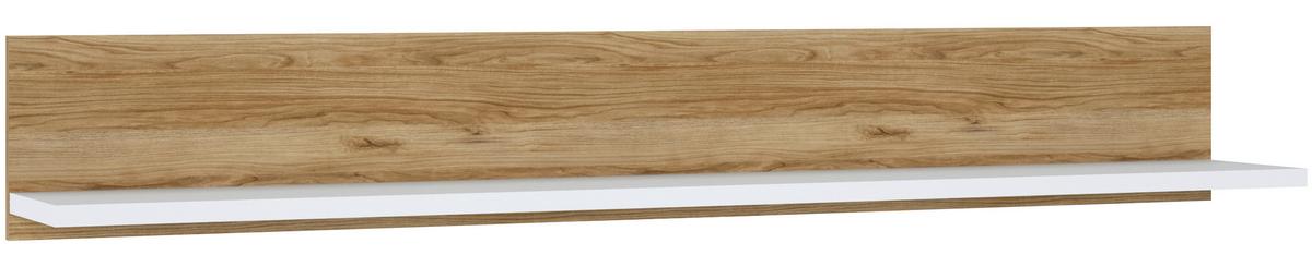 Panou de perete SALINAS - alb/culoare lemn stejar, Trend, material pe bază de lemn (152,7/22/22cm) - Modern Living