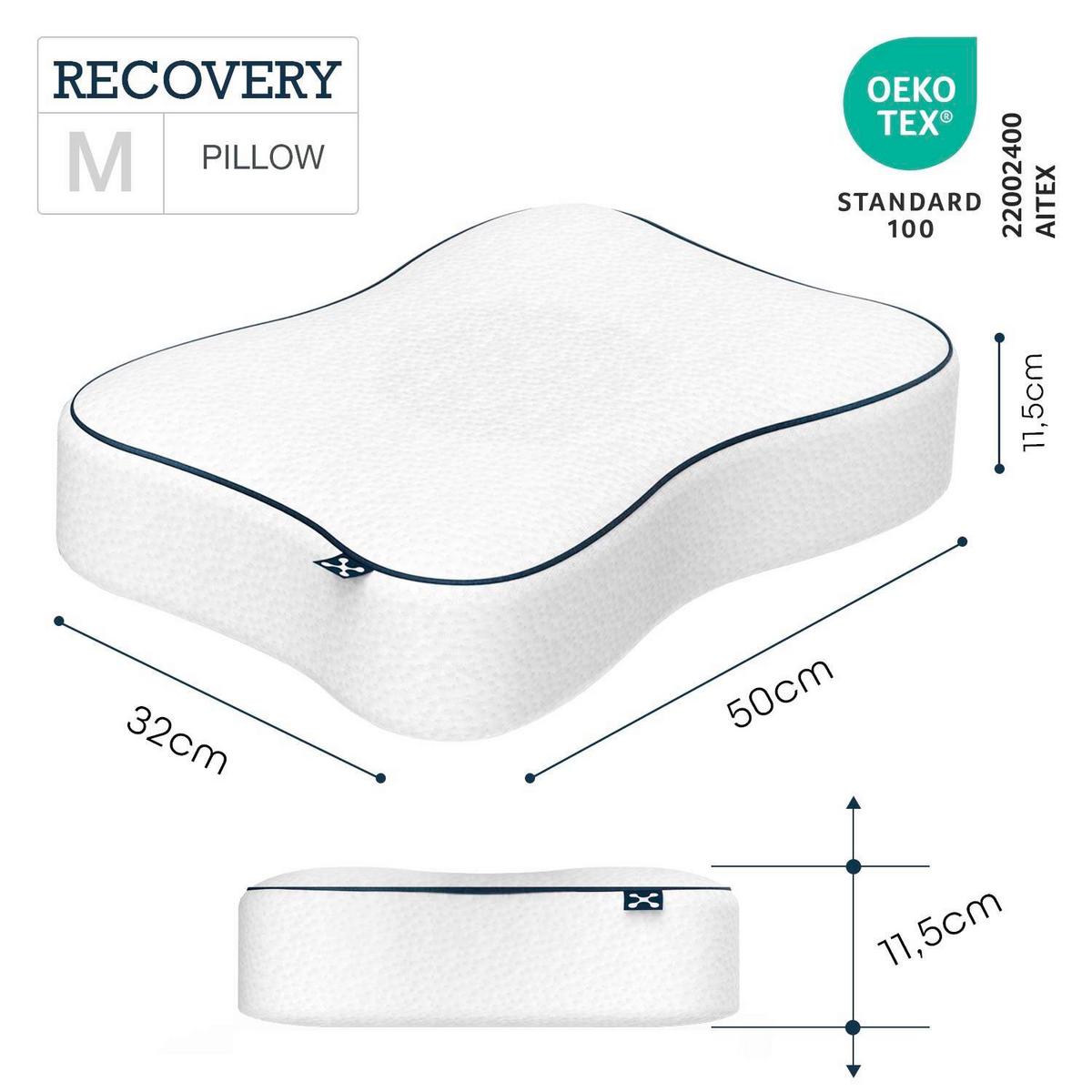PODUSZKA POD KARK 1030010 - biały, Basics, tkanina (50/10-11,5/32cm) - Smartsleep
