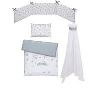 ZESTAW DO ŁÓŻKA SZCZEBELKOWEGO 160636 BETTSET - biały/szary, Basics, tkanina (100/135cm) - Patinio