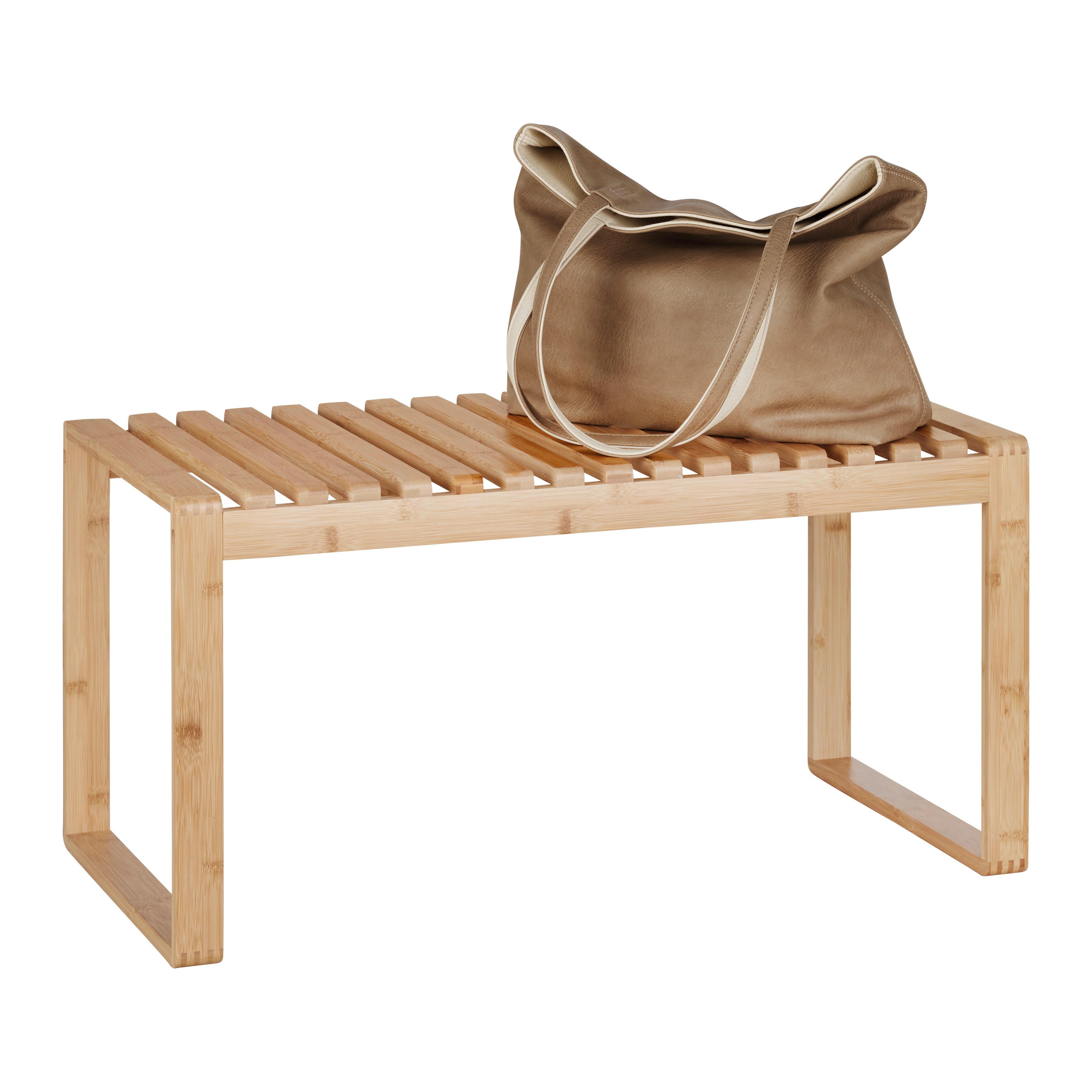 Bancă DEXTER -EXKLUSIV- - culoare natur, Natur, materiale naturale (76,5/38.3/38cm) - Modern Living