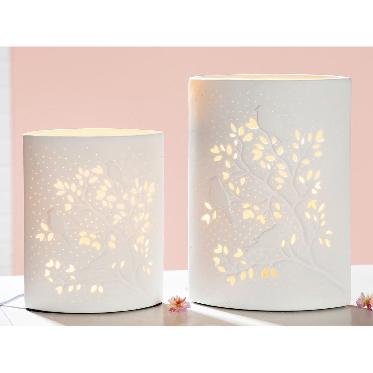 Tischleuchte Weiß matt - Weiß, Basics, Keramik (16,5/20/10,5cm)