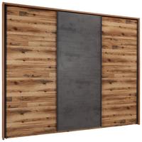Schwebetürenschrank Ravenna in Eichefarben/Grau - Eichefarben/Anthrazit, Konventionell, Holzwerkstoff/Metall (280/231/61cm) - Premium Living