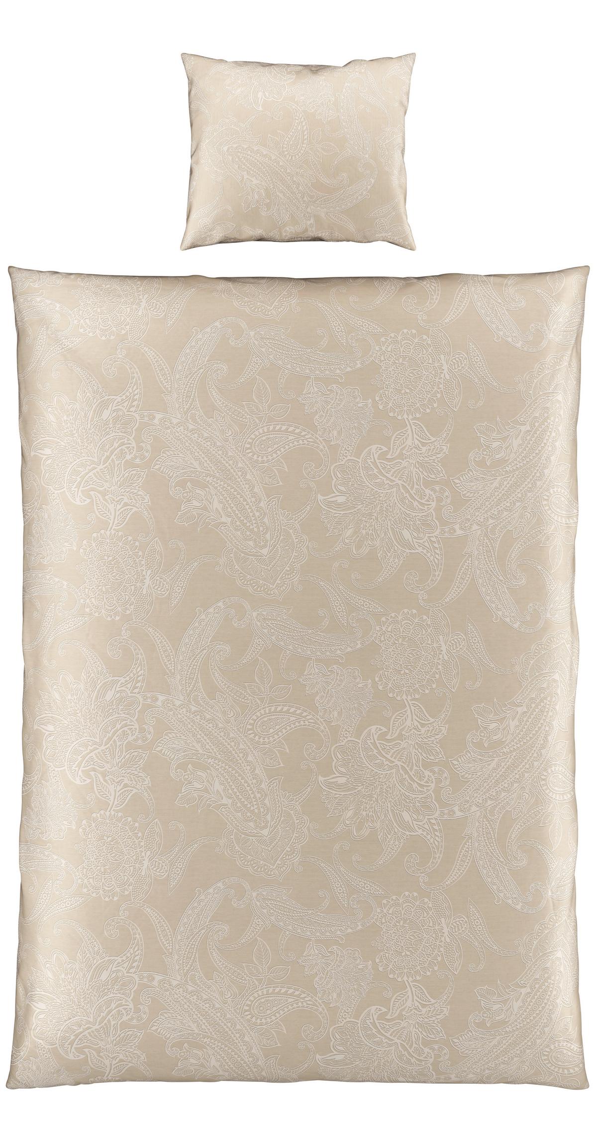 BETTWÄSCHESET AMAL - Beige, Romantik / Landhaus, Textil (160/210cm) - Modern Living