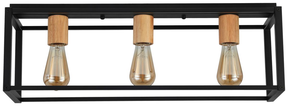 LAMPA SUFITOWA MARTINEK - czarny, Modern, metal/drewno (65/20/22,5cm) - Bessagi Home
