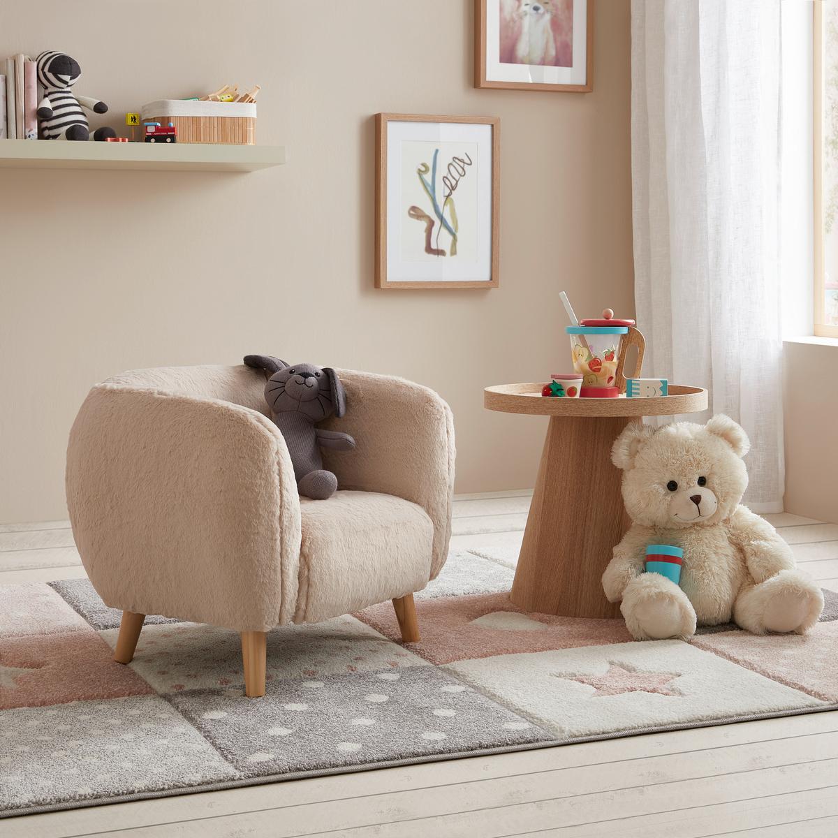 KINDERSESSEL FLUFFY -TREND- - Beige, Modern (52/44/41cm) - Premium Living