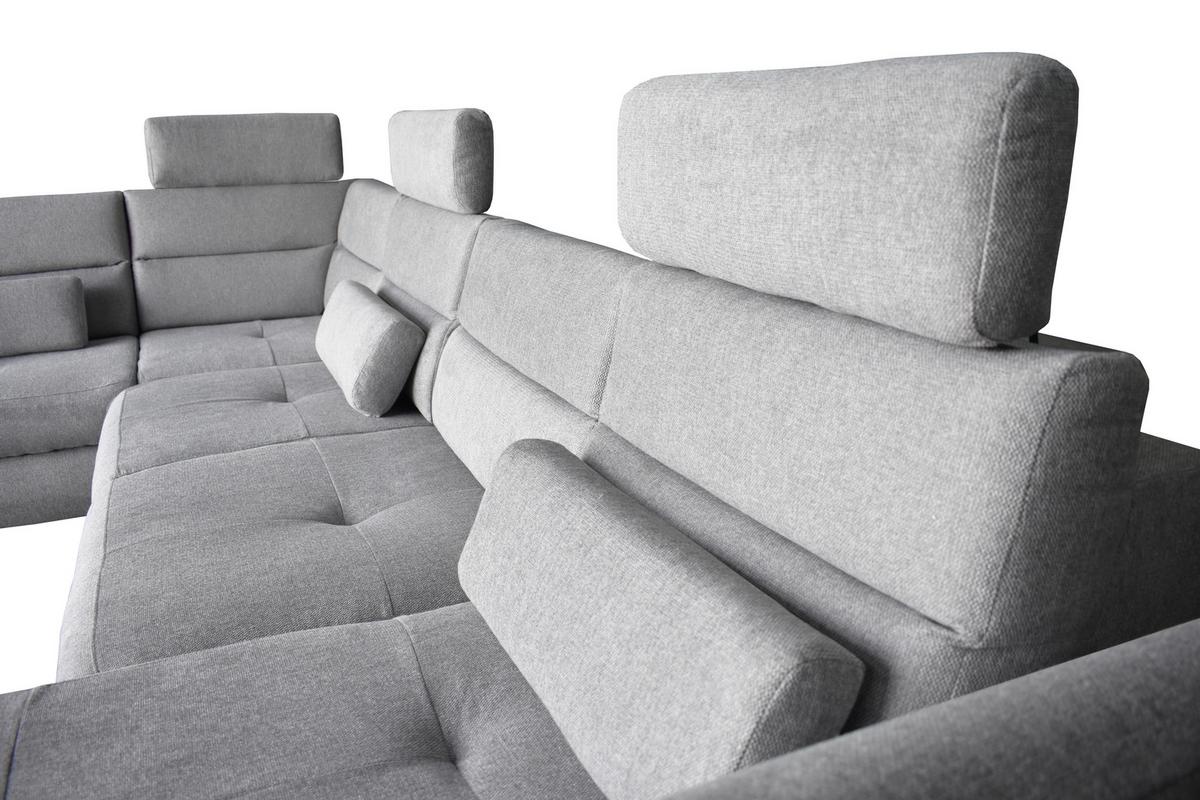 Ugaona Garnitura Panama - siva/crna, Moderno, drvo/metal (342/90-112/235cm) - Modern Living