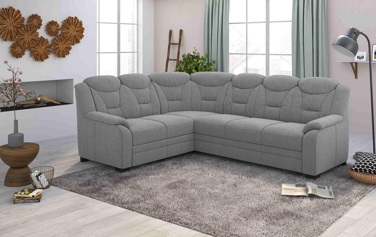 Sarokkanapé Marcus - világosszürke, Modern, textil (211/99/263cm)