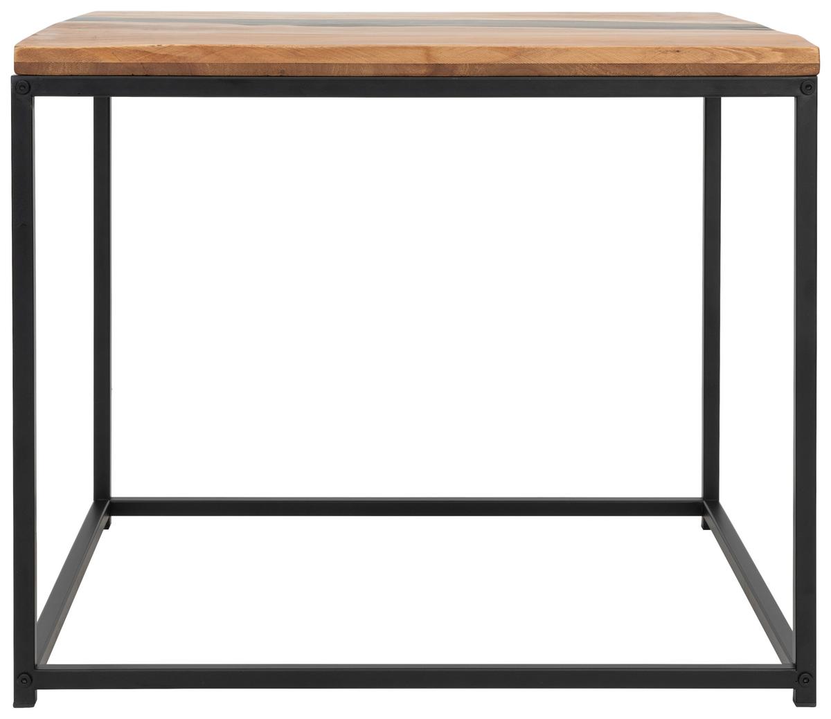 STOLIK KAWOWY LAWA - naturalny/czarny, Lifestyle, metal/drewno (60/51/60cm) - Livetastic
