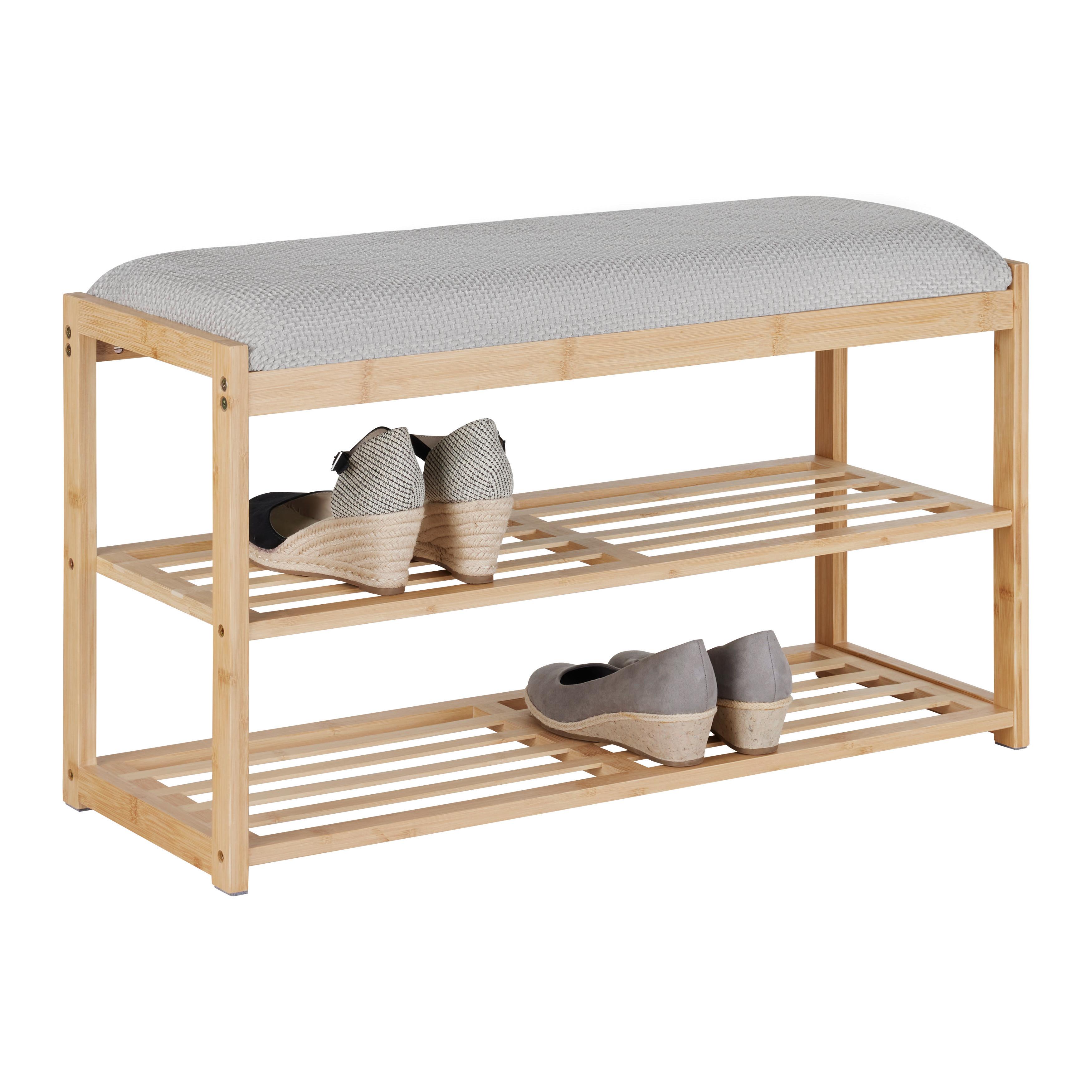 Sitzbank Bradley Grau/Naturfarben - Naturfarben/Grau, Modern, Naturmaterialien/Holzwerkstoff (80/45/30cm) - Mömax