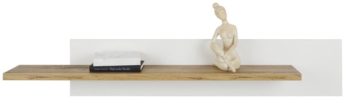 Wandbaord Ambiente in Weiß/Eichefarben - MODERN, Holzwerkstoff (140/25/20cm) - Mömax