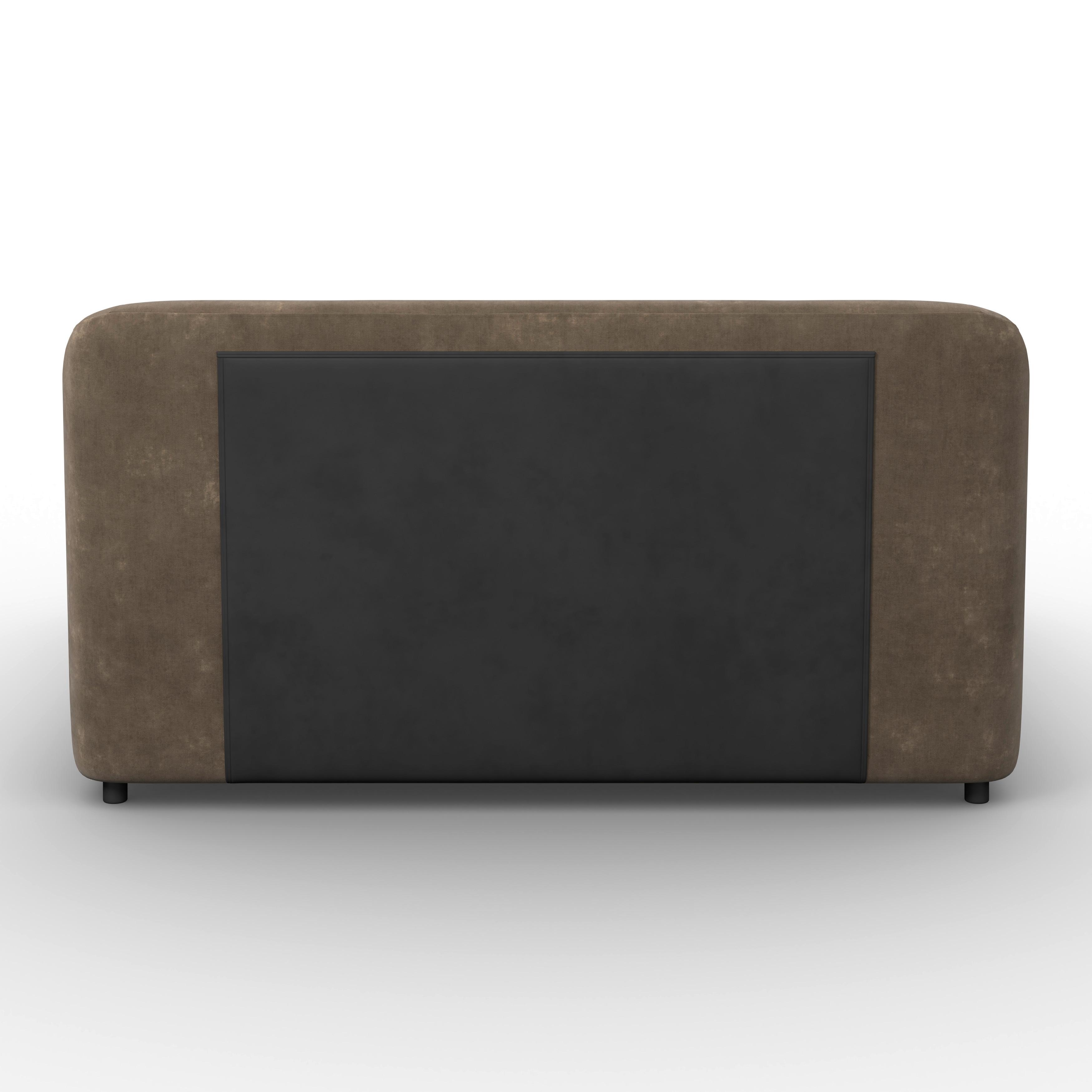 STOPPAD SÄNG ANTON - brun/svart, Modern, metall/trä (160/200cm) - Bessagi Home