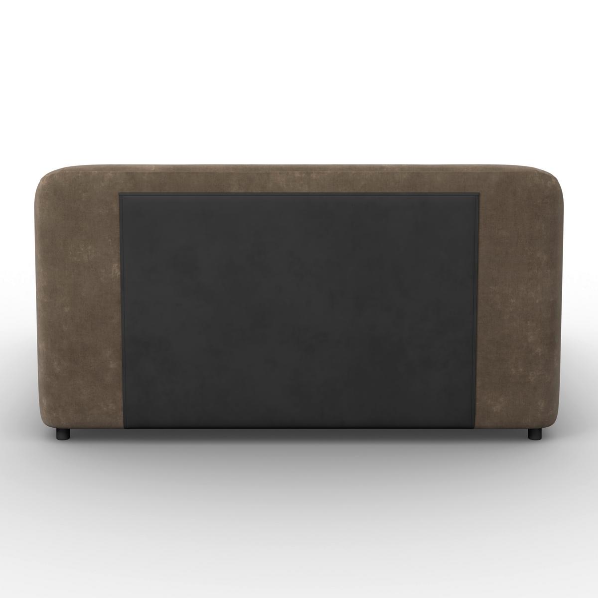 Polsterbett Anton Braun ca. 160x200 cm - Schwarz/Braun, MODERN, Holz/Textil (160/200cm) - Bessagi Home