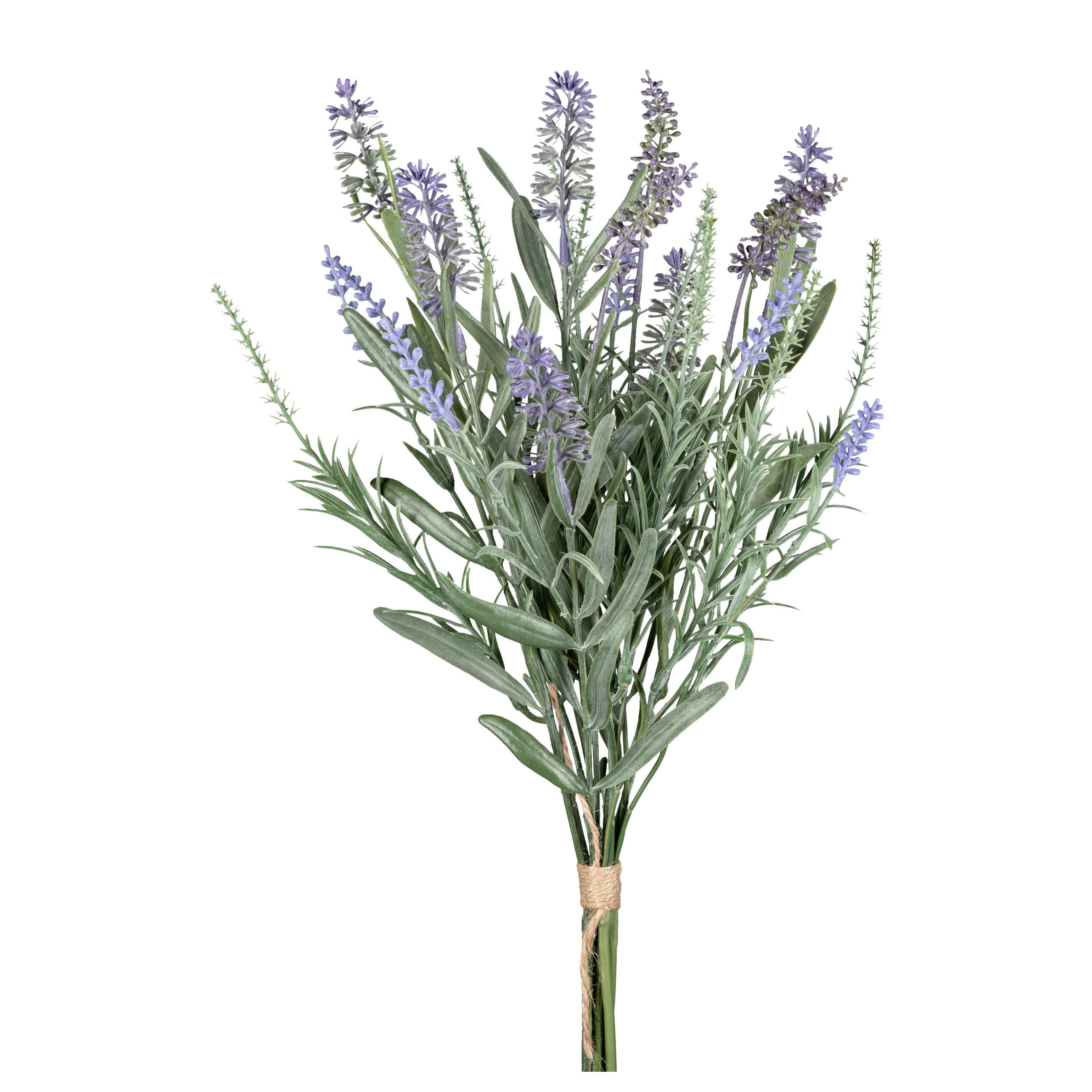 Kunstpflanze Lavendel II in Lila/Grün - Lila/Grün, KONVENTIONELL, Kunststoff (40cm) - Modern Living