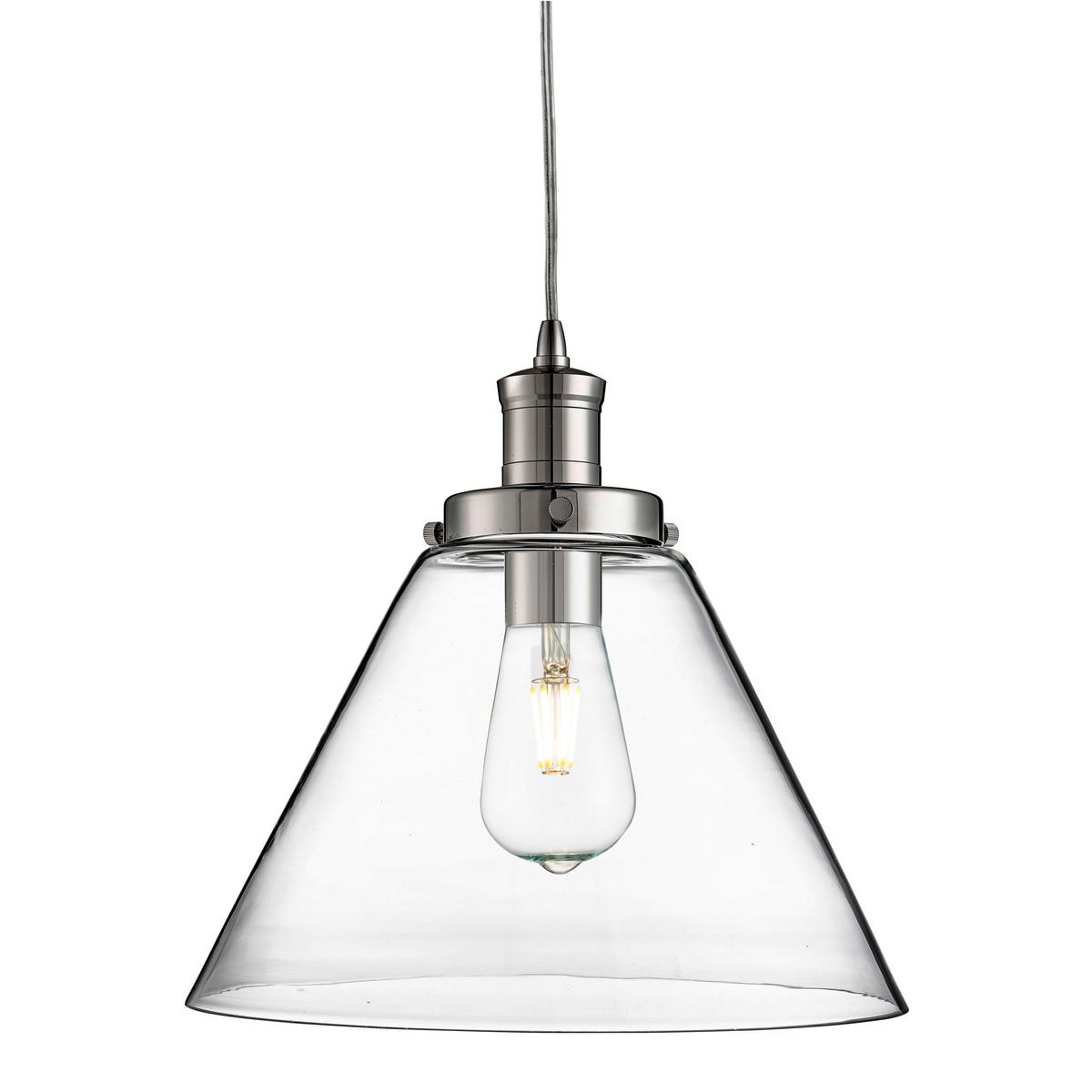 Függőlámpa 3228cc Pyramid  Pendant - átlátszó, Basics, üveg/fém (29/28/29cm)