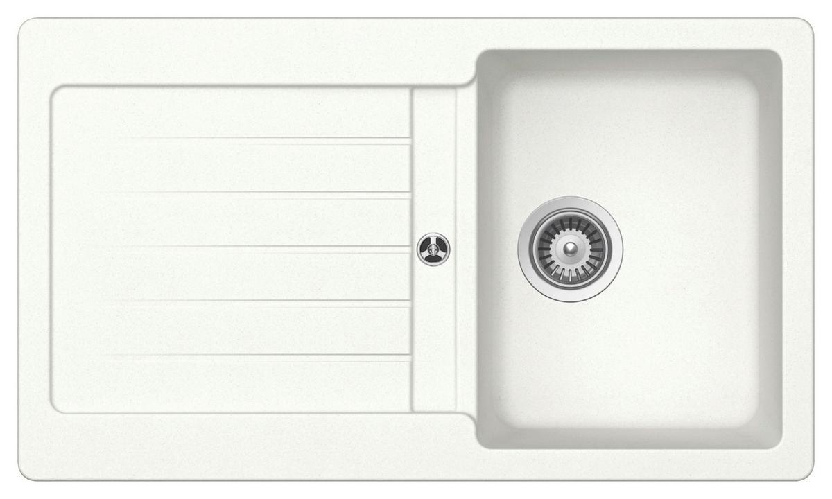 Pomivalno Korito Austin, 86x50cm - bela, Design, kamen (86/21/50cm) - Respekta