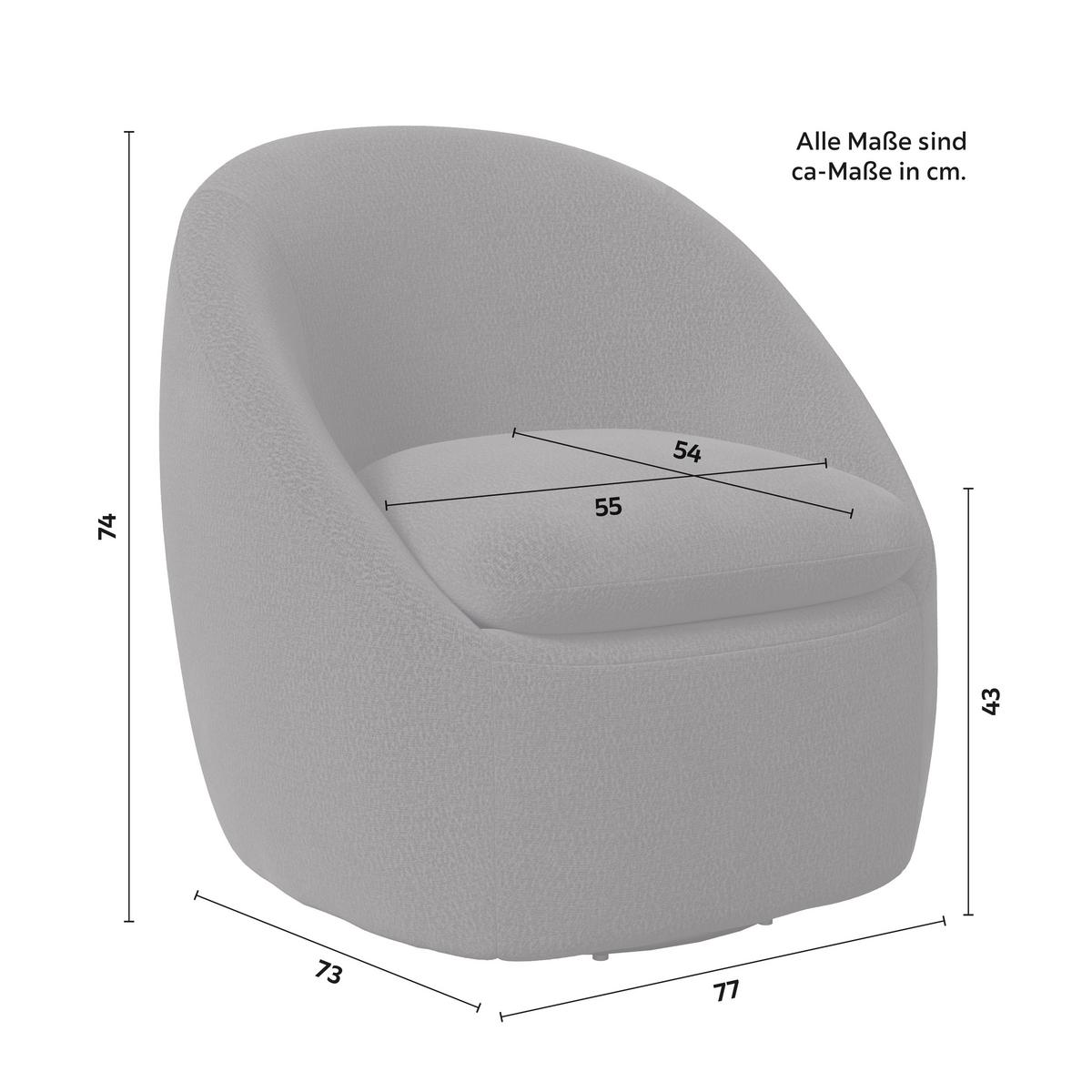 Fotoliu DORA - negru, Modern, lemn/metal (77/74/73cm) - Bessagi Home