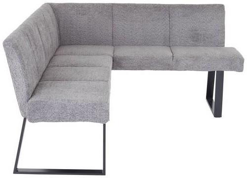 ŁAWKA NAROŻNA TAMPA - czarny/szary, Modern, metal/tkanina (202/160cm) - MID.YOU