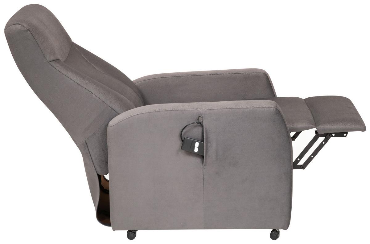 Relaxsessel Times in Grau - Hellgrau/Grau, Modern, Textil (80/117/83cm) - Premium Living