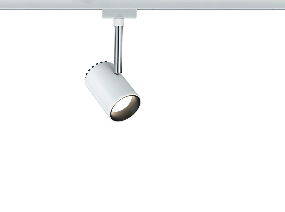 Schienensystem-Strahler Spot Shine max. 5 Watt - Chromfarben/Weiß, Basics, Metall (5.9/18/9cm) - Paulmann