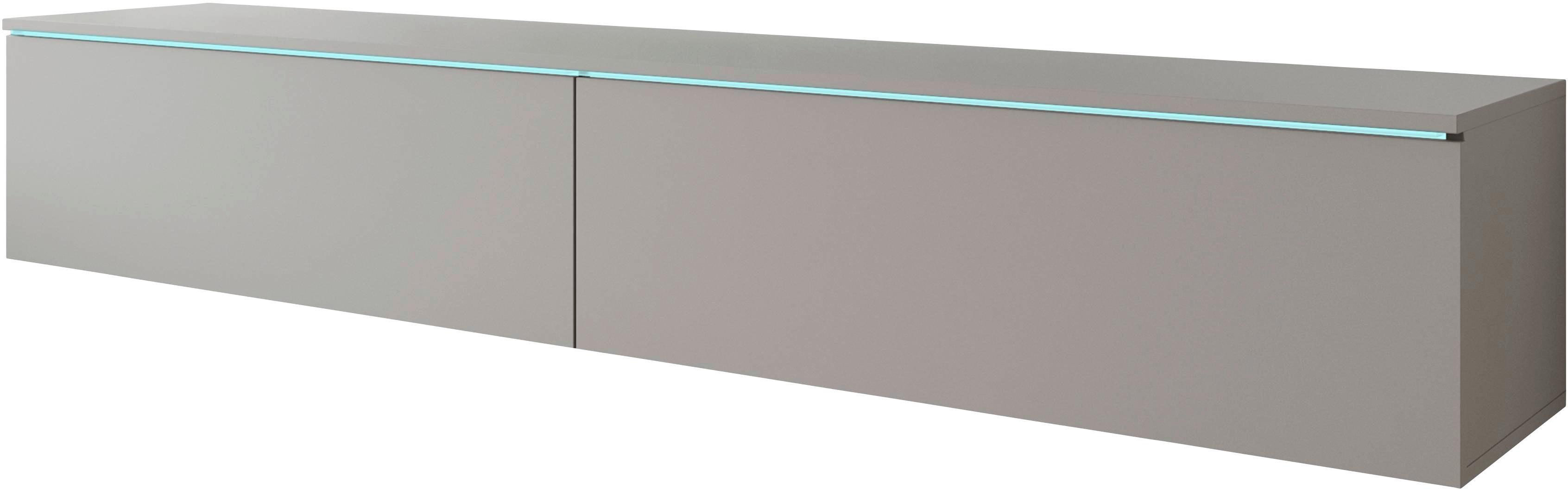Komoda Lowa - siva, Trend, drvni materijal/plastika (180/30/33cm) - P & B