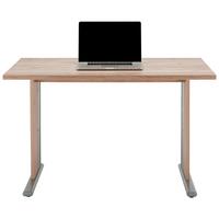 Radni Stol Ducato - boje hrasta/boje oplemenjenog čelika, Moderno, staklo/drvni materijal (120/73/80cm) - Premium Living