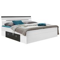 ŁÓŻKO ZE SCHOWKAMI MARS 180X200 - antracytowy/biały, Modern, materiał drewnopochodny (180/200cm) - MID.YOU