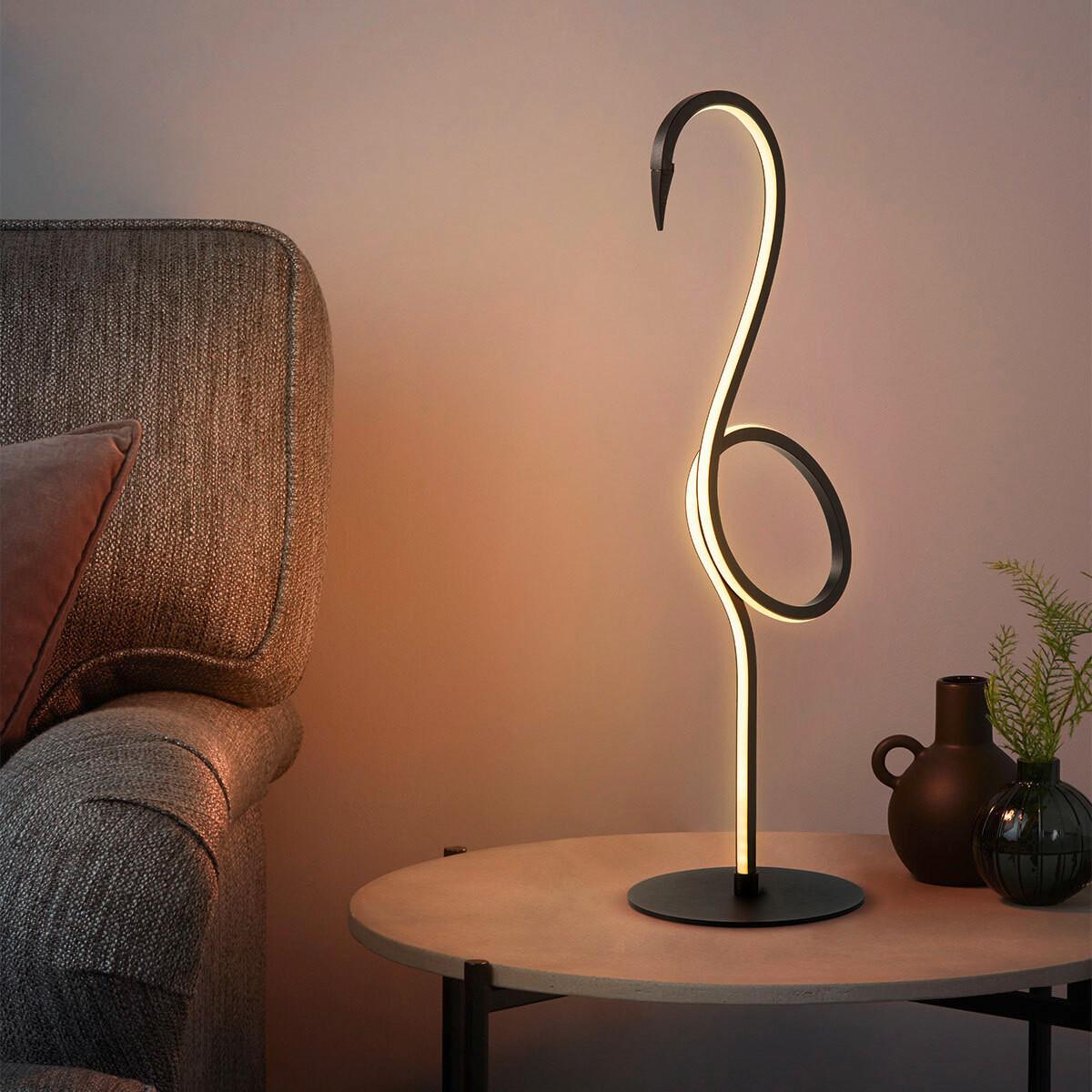 LED Asztali Lámpa Flamingo-Tl-Blk - fekete, Trend (15/50cm) - Elstead Lighting