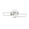 LED-TAKLAMPA OMIE - kromfärg/silver, Modern, metall/plast (63,5/34/8cm) - Mömax