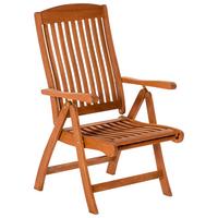 Gartensessel klappbar Maracaibo Echtholz - Naturfarben, KONVENTIONELL, Holz (57,5/107/118cm) - Gardenson